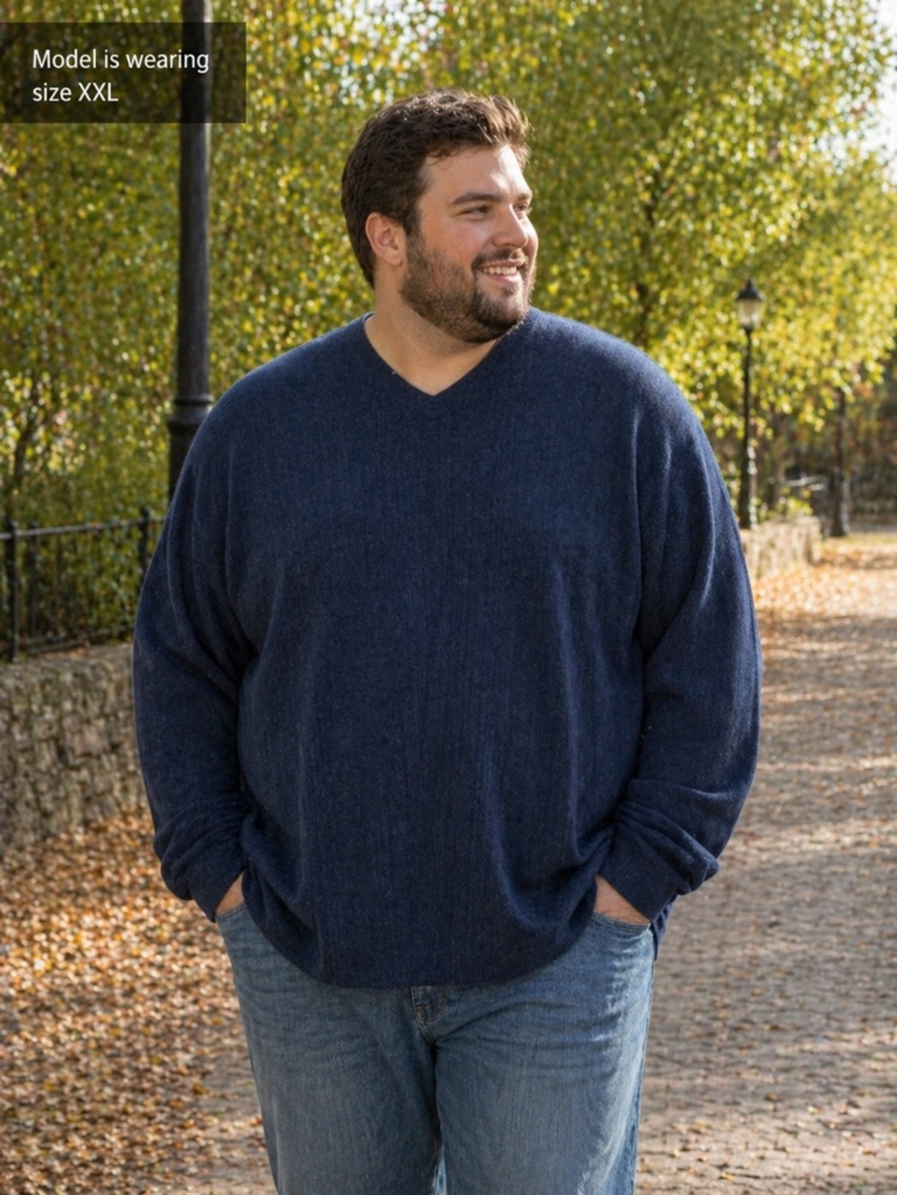 Axcess (Claiborne) Navy V-Neck Sweater – XXL – NWT